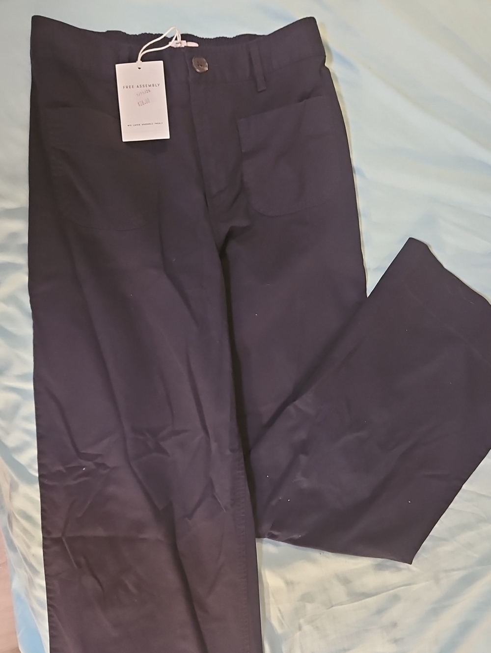 Free Assembly Dark Navy women's wide-Leg Pants